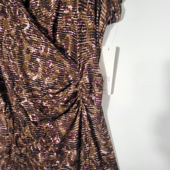 Soft Surroundings Caity Maxi Dress Faux Wrap Stretch Abstract Paisley 2X - Picture 4 of 12